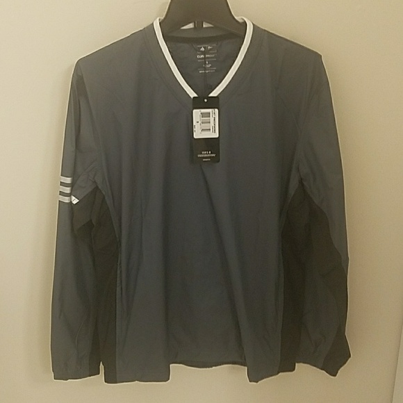 Adidas Climalite V-neck Golf Windbreaker Pullover - Picture 2 of 4